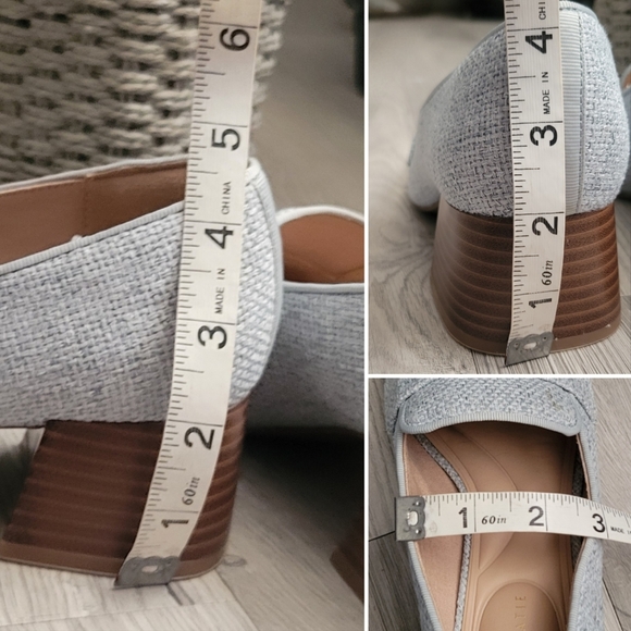 Kelly & Katie Payln Linen/Cloth Gray Loafers with 2" Heel, Women's US 7.5, EU 38 - Picture 12 of 13
